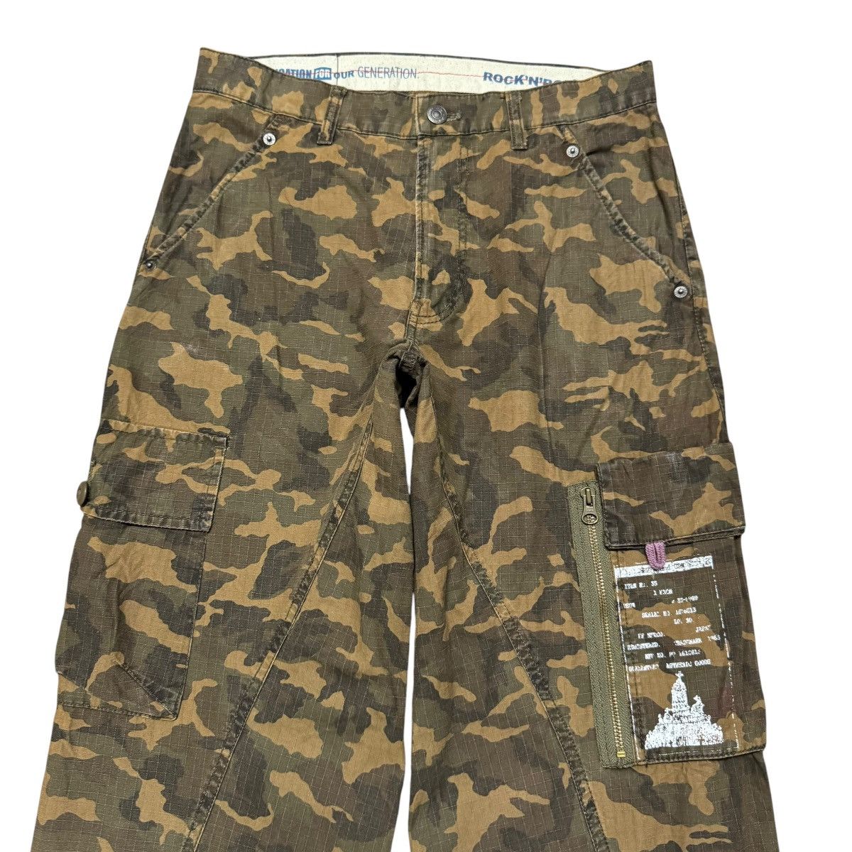 PPFM PPFM Rock N Roll Ripstop Camo Cargo Pants Size US 30 / EU 46 - 3 Thumbnail