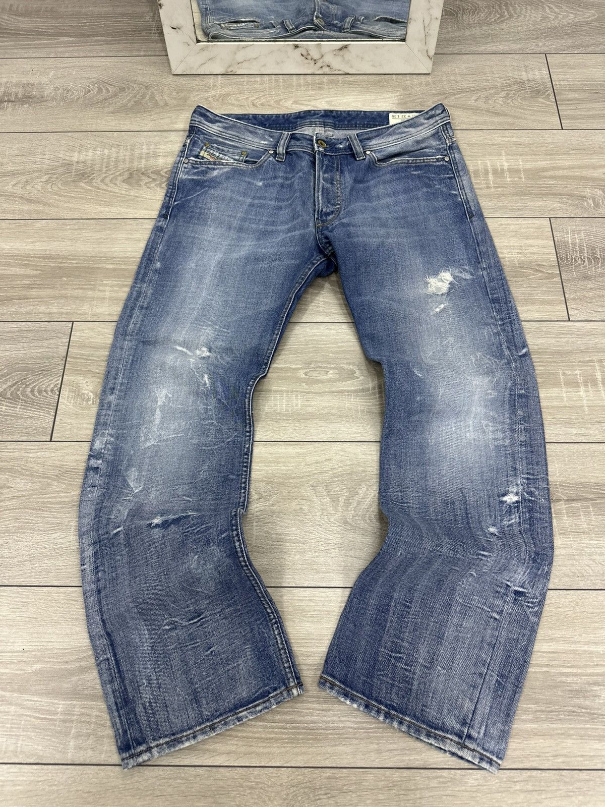 Diesel Diesel Distressed Washed Y2K Baggy Wide Avantgarde Jeans Size US 32 / EU 48 - 5 Thumbnail