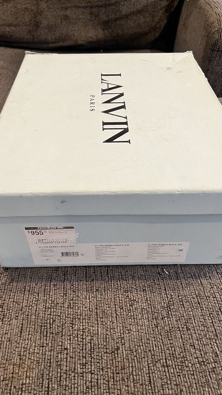 image of Lanvin Curb Sneakers in Blue, Men's (Size 11)