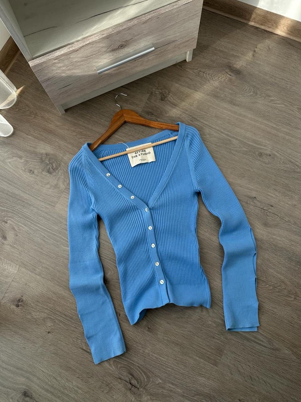 Japanese Brand × Vintage Vintage Knitwear The Studio Blue Cardigan Sweater Size S / US 4 / IT 40 - 4 Thumbnail