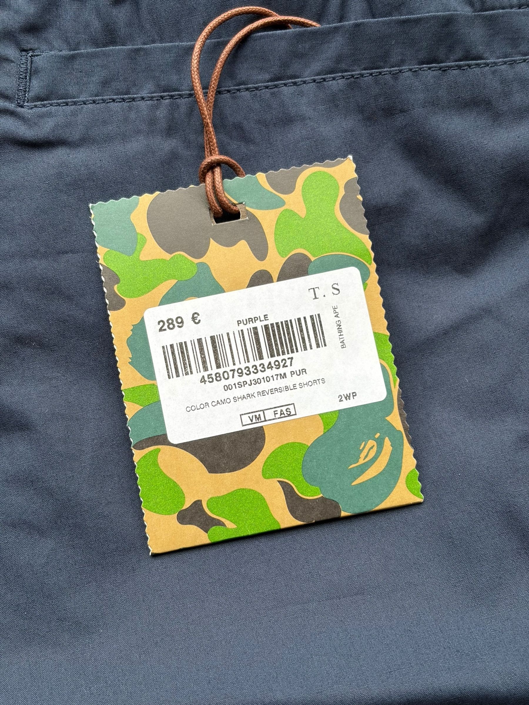 Bape Bape Purple Camo Navy Shark Reversible Shorts Size US 30 / EU 46 - 5 Thumbnail