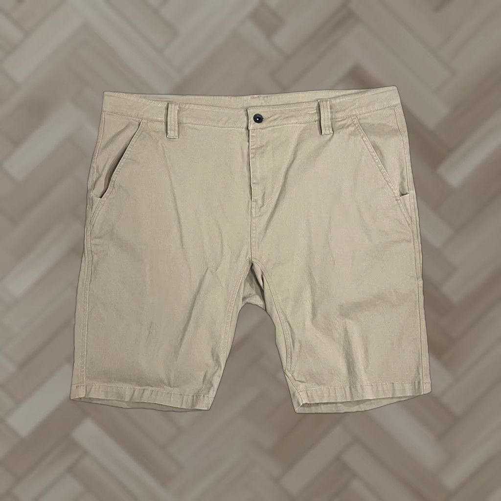 KAVU Kavu Mens Flat Front Beige Shorts Size 40 Regular Lightweight Pockets Cotton Casual Summer Chino Mens Size US 40 / EU 56 - 1 Thumbnail