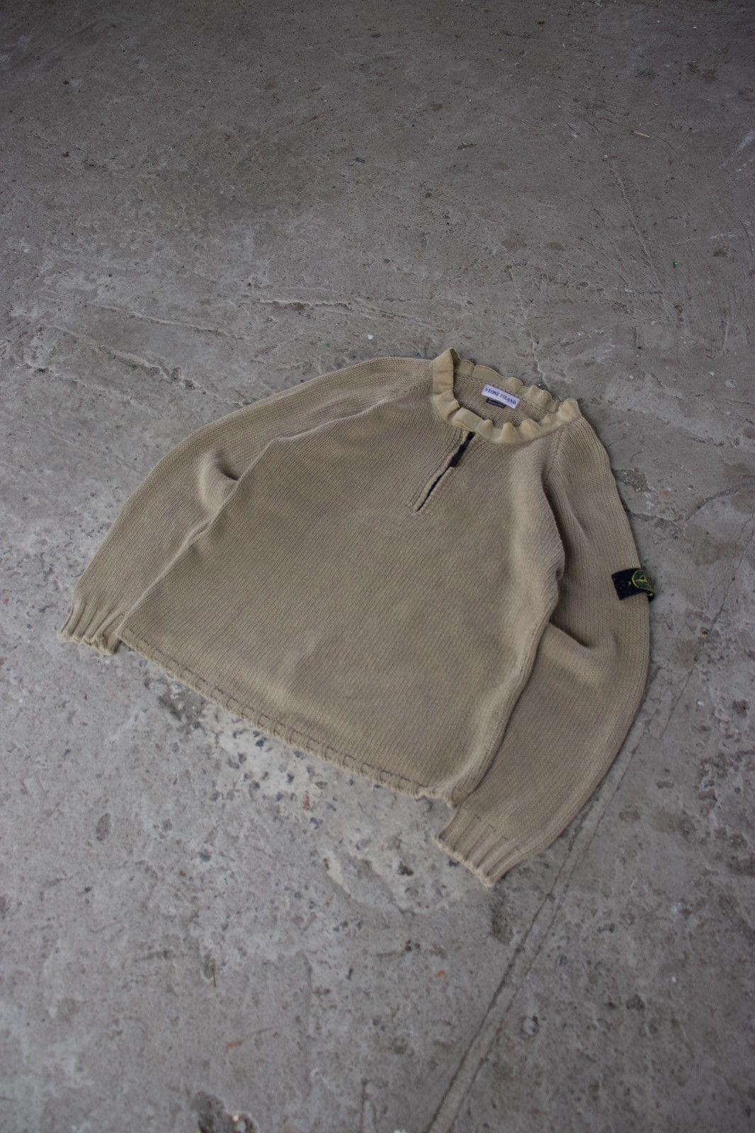 Stone Island Stone Island (Spring / Summer 2001) Beige Knit Pullover Size US L / EU 52-54 / 3 - 7 Thumbnail