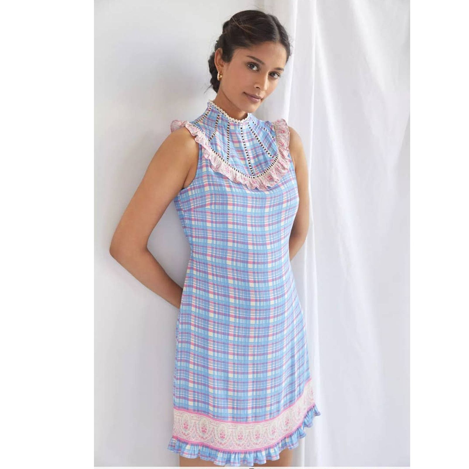 Anthropologie New Anthropologie Plenty By Tracy Reese Plaid Mini Dress Size S / US 4 / IT 40 - 1 Thumbnail