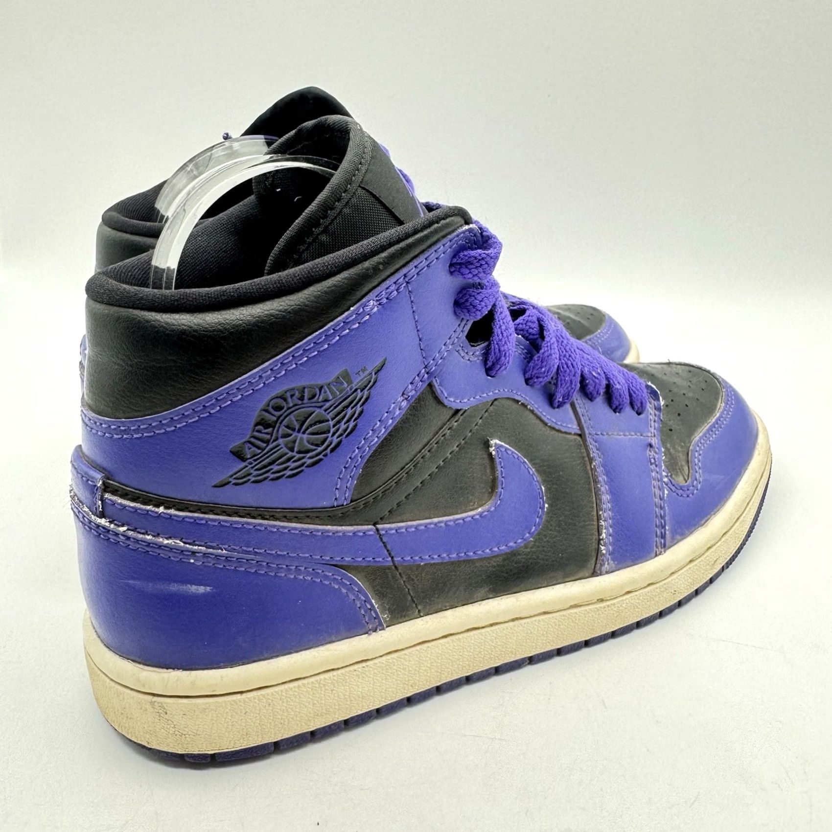Jordan Brand Nike Air Jordan Women’s 7.5 1 Mid Dark Concord Purple Black Sneaker Size US 8 / IT 38 - 6 Thumbnail