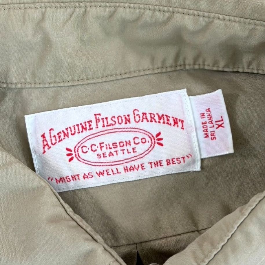 Filson VINTAGE Filson Button-Up Shirt Men XL Beige Cotton Outdoor Vented Pockets 656 Budweiser Fly Fishing Classic Long Sleeve Button-Down Size US XL / EU 56 / 4 - 2 Thumbnail