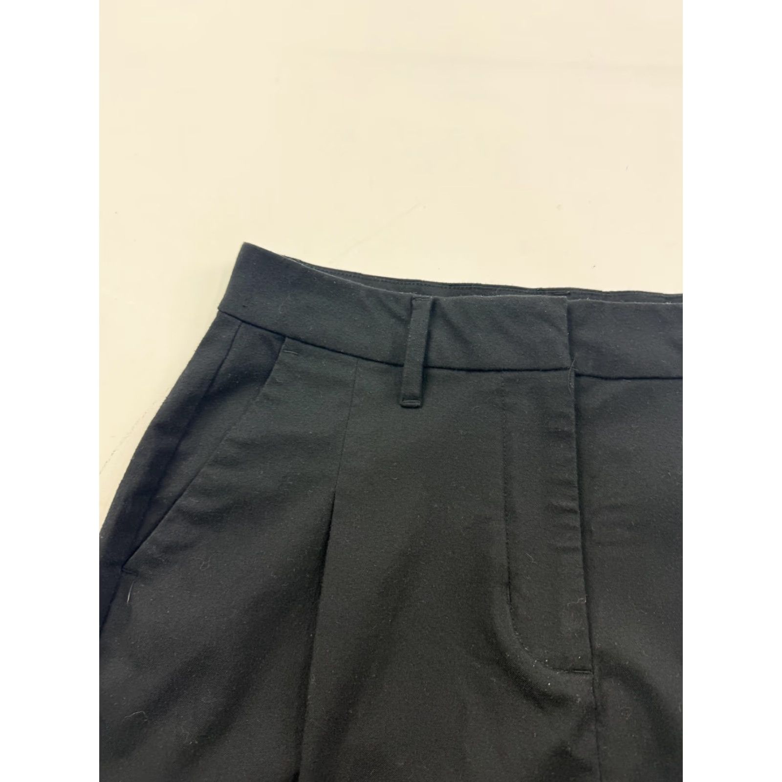tentree tentree Pants Womens 12 Black Wide Leg Pleated Twill Stretch Dress Work Office Size 34" / US 12 / IT 48 - 2 Thumbnail
