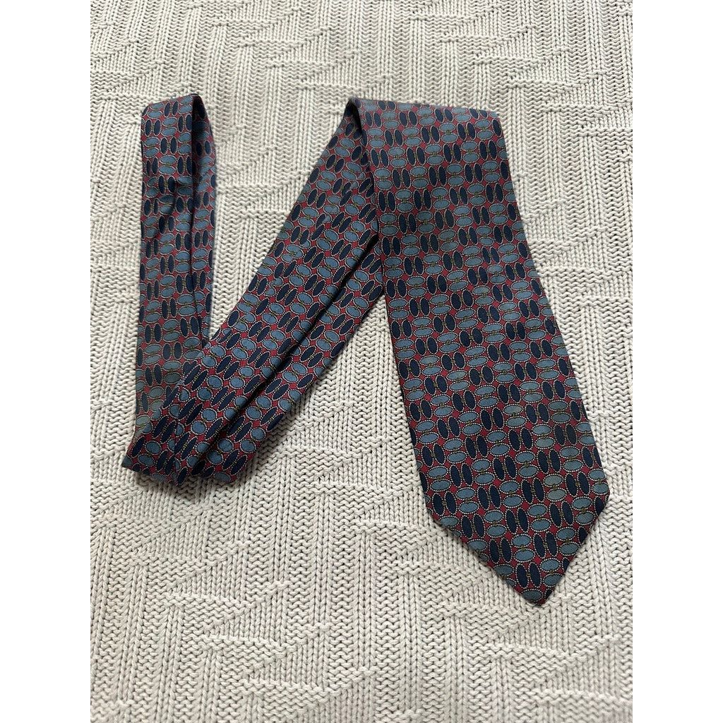 Brooks Brothers Vintage Brooks Brothers navy geometric silk tie Size ONE SIZE - 1 Thumbnail