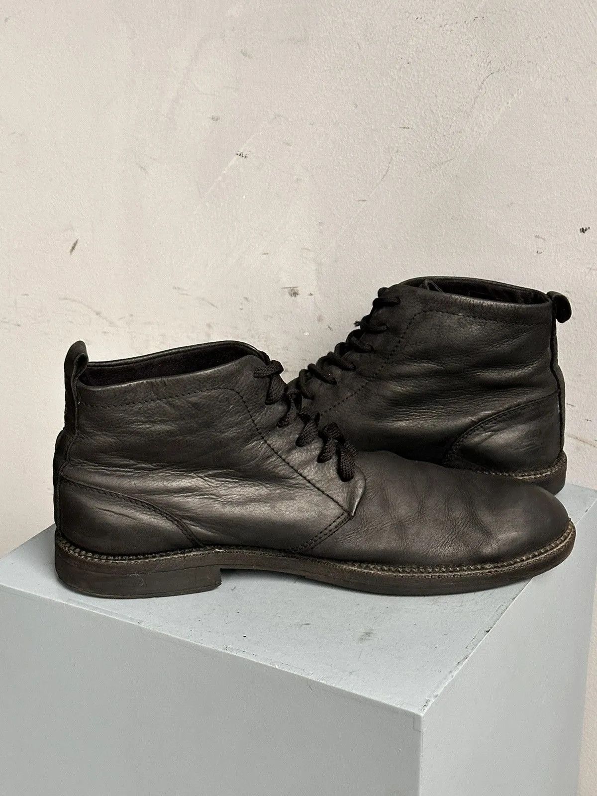 Vintage Leather vintage low-top boots lace-up MoMA classic style Size US 12 / EU 45 - 10 Thumbnail