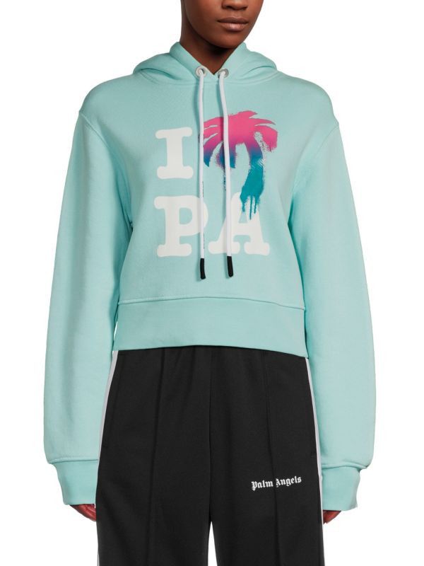 Palm Angels o1y1125 Hoodie in Light Blue Size XS / US 0-2 / IT 36-38 - 2 Thumbnail