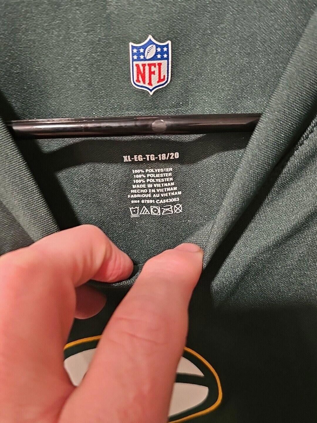 NFL Green Bay Packets NFL Football Jersey (#12 Rodgers) Youth XL Size ONE SIZE - 2 Thumbnail