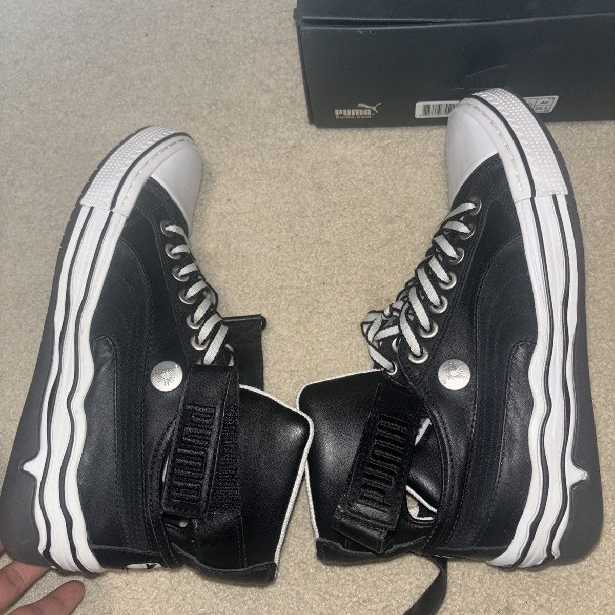 Designer PUMA Mihara Yasuhiro Black Size 7.5 Mens MY-40 SKU 350326-01 Size US 7.5 / EU 40-41 - 4 Thumbnail