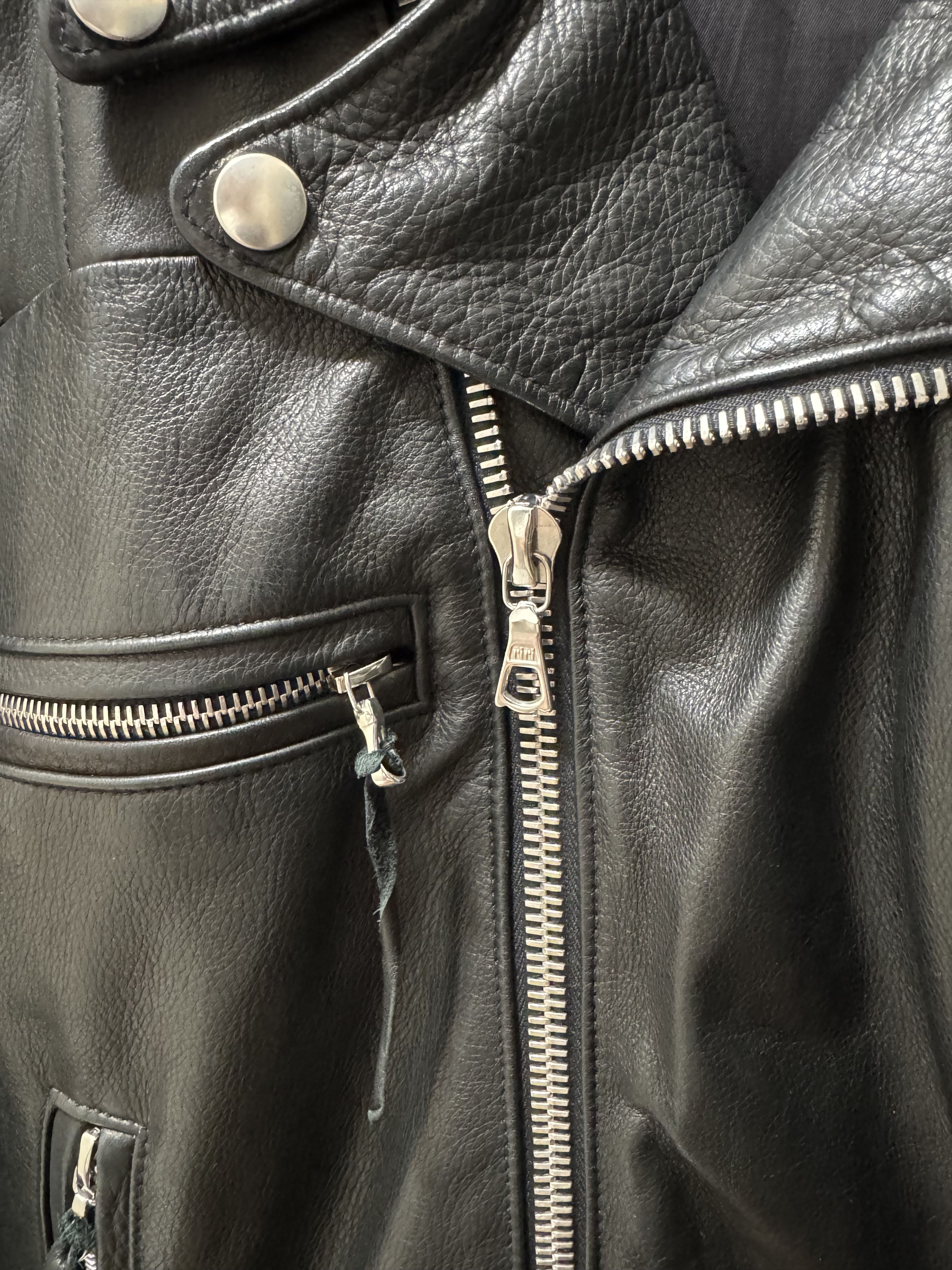 John Elliott John Elliott Leather Riders Jacket Size 3/L Size US L / EU 52-54 / 3 - 6 Thumbnail
