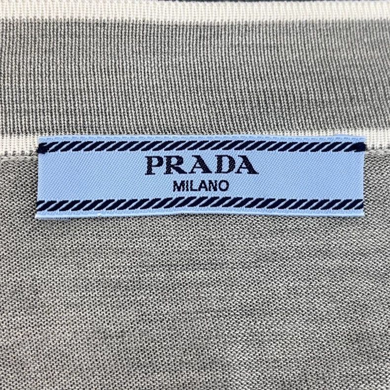 Prada Prada Size 36 Light gray classic logo mulberry silk knitte Size US XS / EU 42 / 0 - 5 Thumbnail