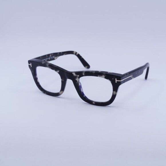 Tom Ford Tom Ford FT5872-B 005 Eyeglasses Black Havana 48mm Square Size ONE SIZE - 1 Thumbnail