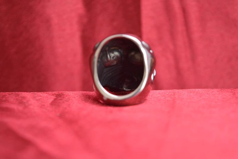 Jewelry Skull Modern Jewelry Rings Open Size Chrome Ring (Size 7-13) Size ONE SIZE - 4 Thumbnail