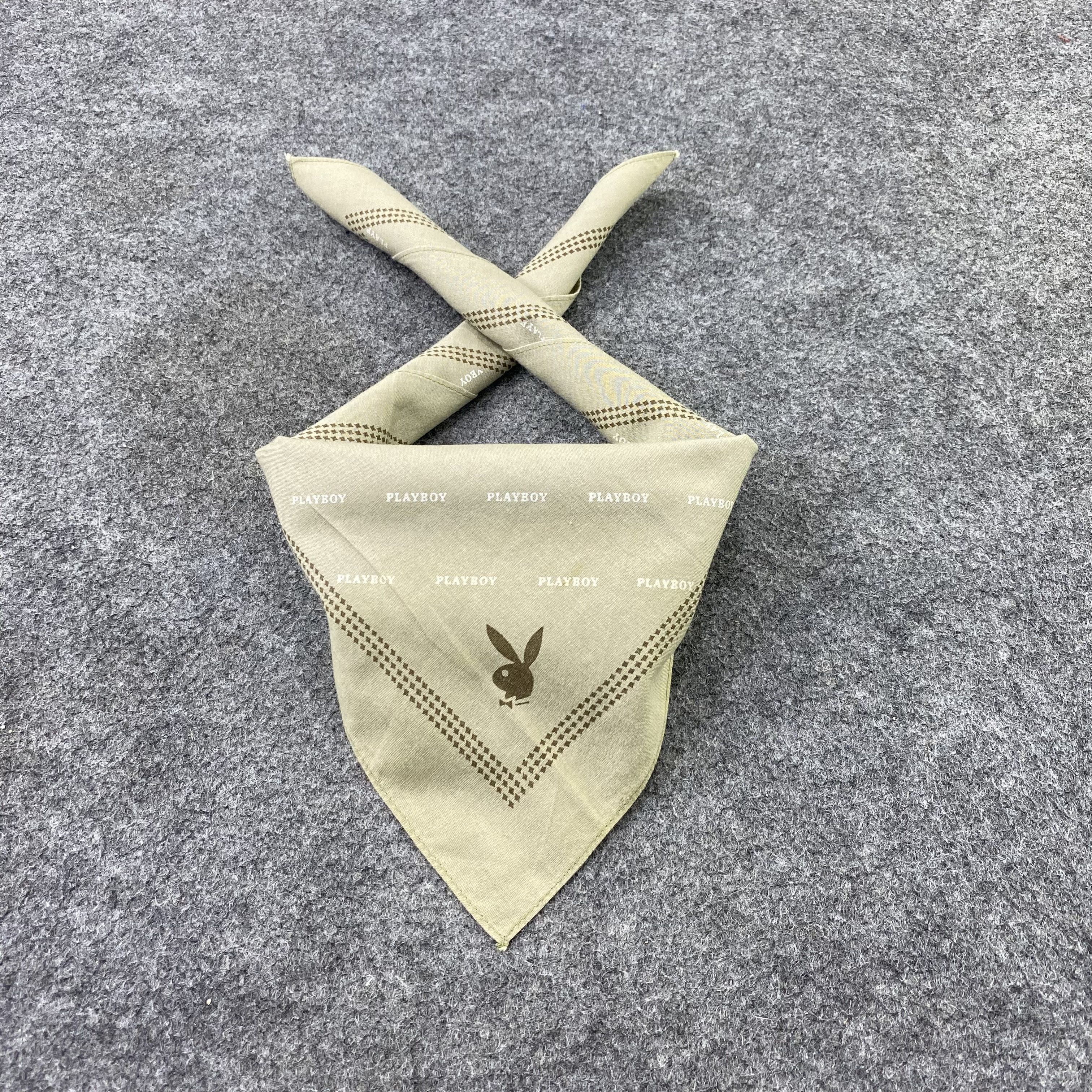 Playboy Playboy Monogram Handkerchief Neckerchief Bandana-B1460 Size ONE SIZE - 2 Thumbnail