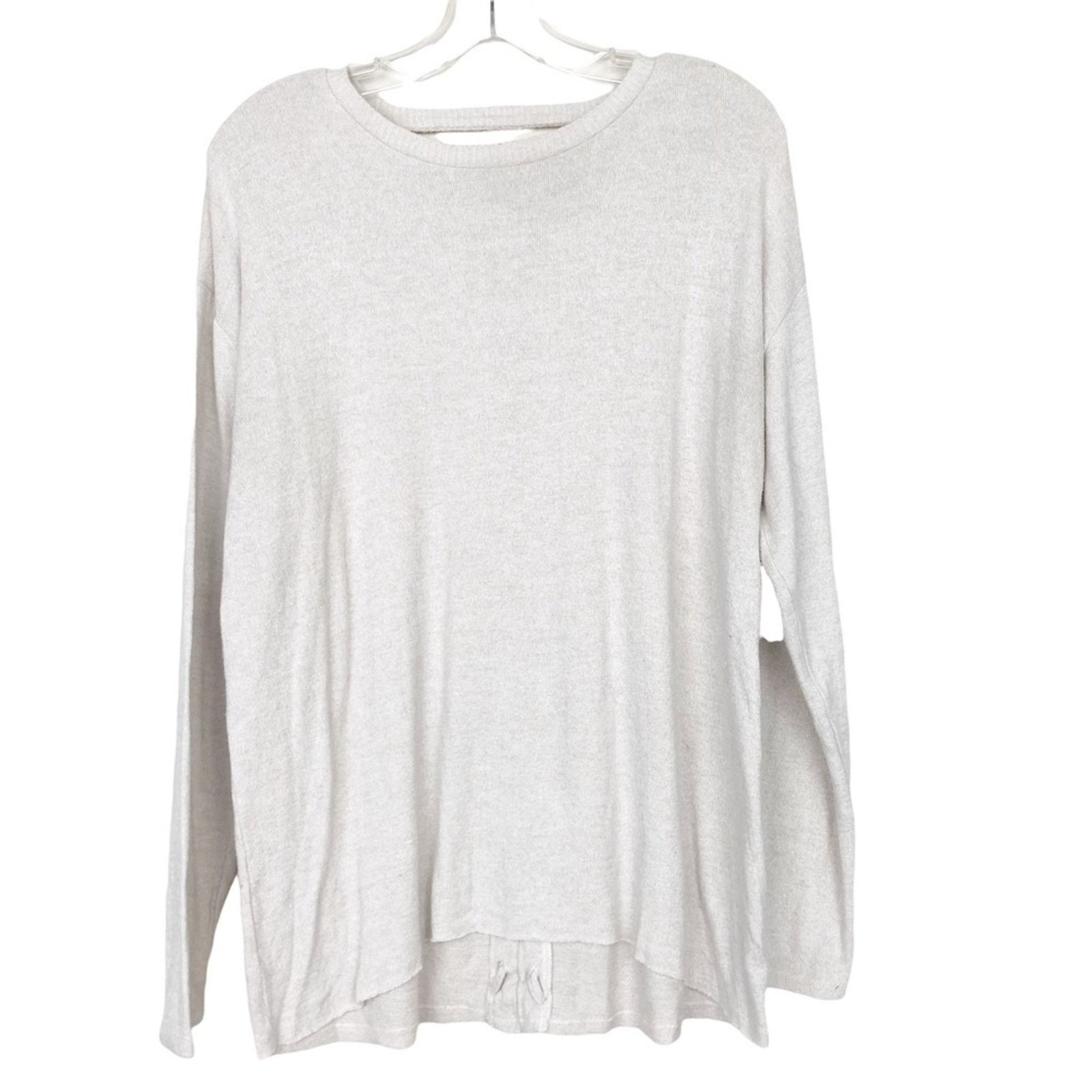 American Eagle Outfitters American Eagle Soft & Sexy Plush Cream Lace Back Sweater M Size M / US 6-8 / IT 42-44 - 1 Thumbnail
