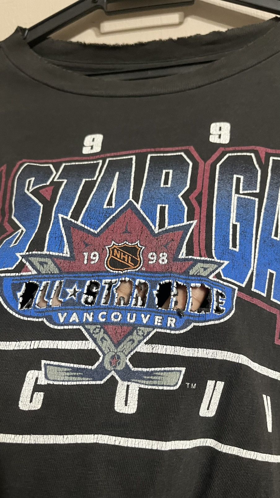 Vintage Vintage Thrashed Distressed All Star game NHl erd grunge Size US XL / EU 56 / 4 - 4 Thumbnail