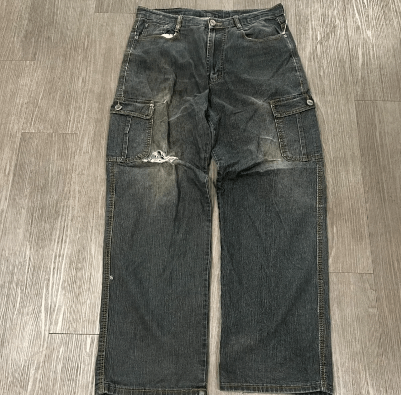 Japanese Brand Oversized Embroidered Baggy Jean Y2K Size US 34 / EU 50 - 3 Thumbnail