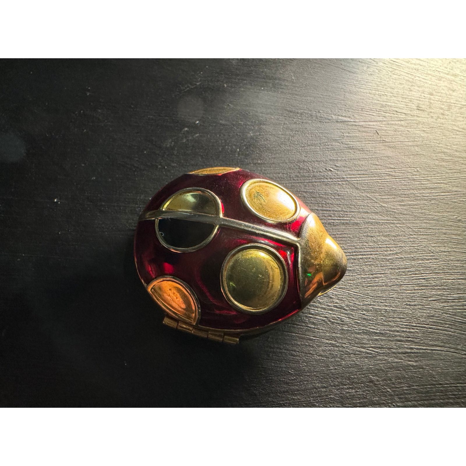 Other 2001 Estee Lauder Luck Ladybug Compact Red Enamel Gold Trim Size ONE SIZE - 2 Thumbnail