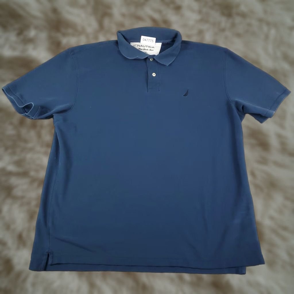 Nautica VINTAGE Nautica Polo Shirt Mens 2XL Blue Classic Casual Short Sleeve Collared Cotton Size US XXL / EU 58 / 5 - 1 Thumbnail