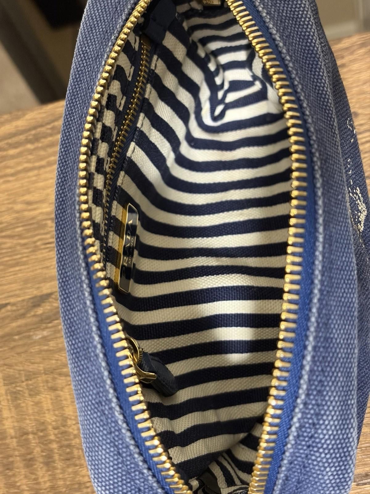 Prada Prada Canapa Dark Blue Canvas Rope Logo Clutch Pouch Bag Size ONE SIZE - 9 Thumbnail