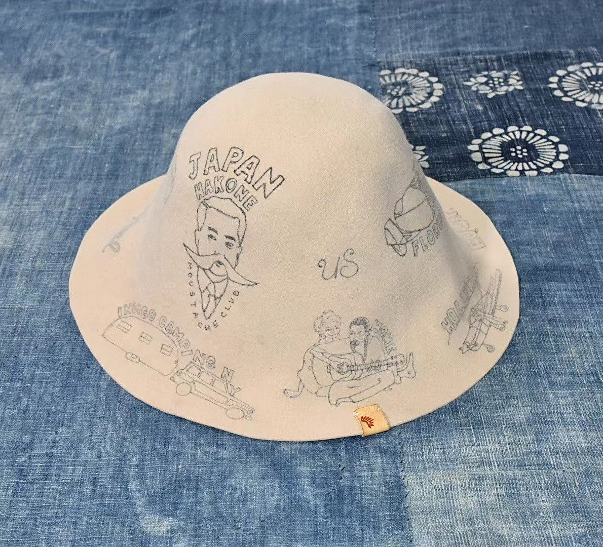 image of Visvim Laureate Hat Rabbit in Beige, Men's