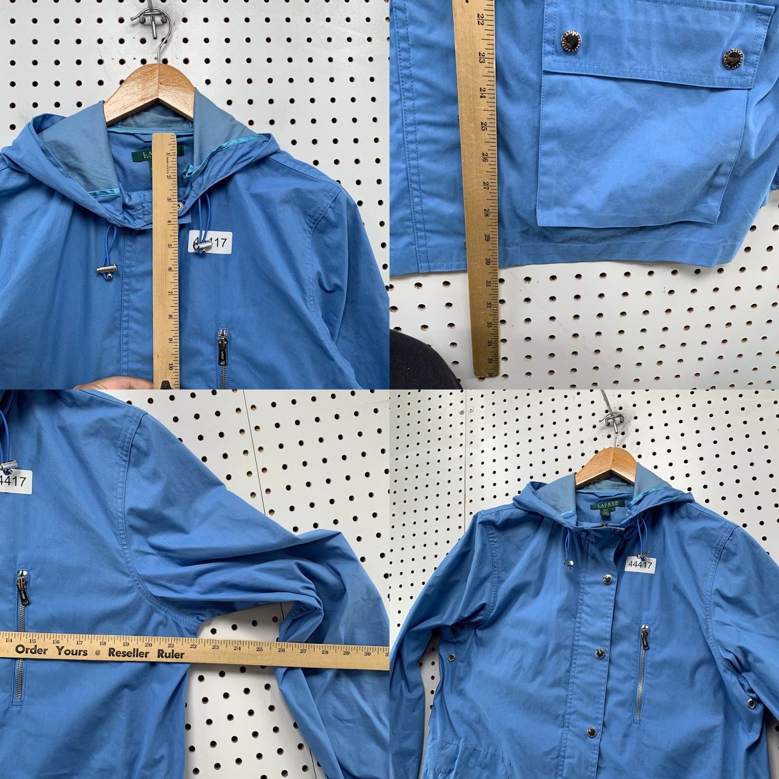 Ralph Lauren Lauren Ralph Jacket Womens L Blue Windbreaker Sky Hooded Lightweight Size L / US 10 / IT 46 - 8 Thumbnail