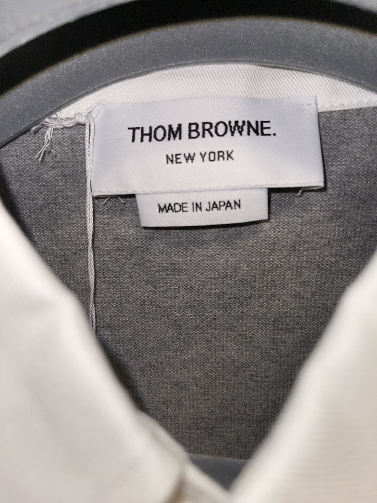 Thom Browne Thom Browne Short Sleeve Polo in Rugby Stipe with 4bar Size US M / EU 48-50 / 2 - 4 Thumbnail
