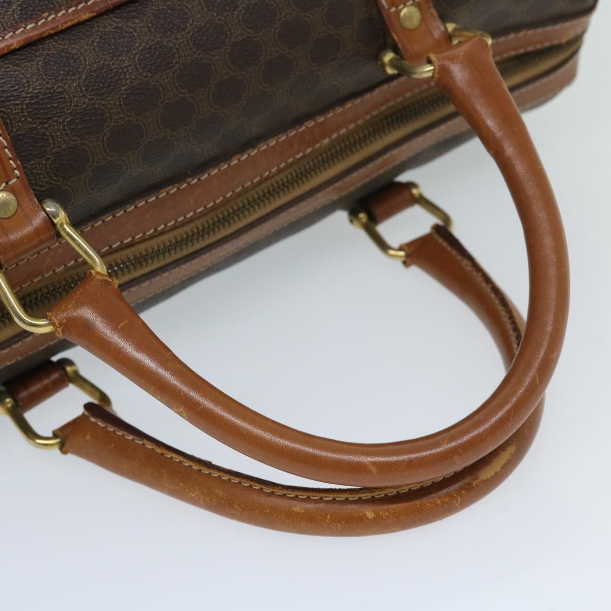 Celine CELINE Macadam Canvas Boston Bag Pvc Brown Size ONE SIZE - 8 Thumbnail