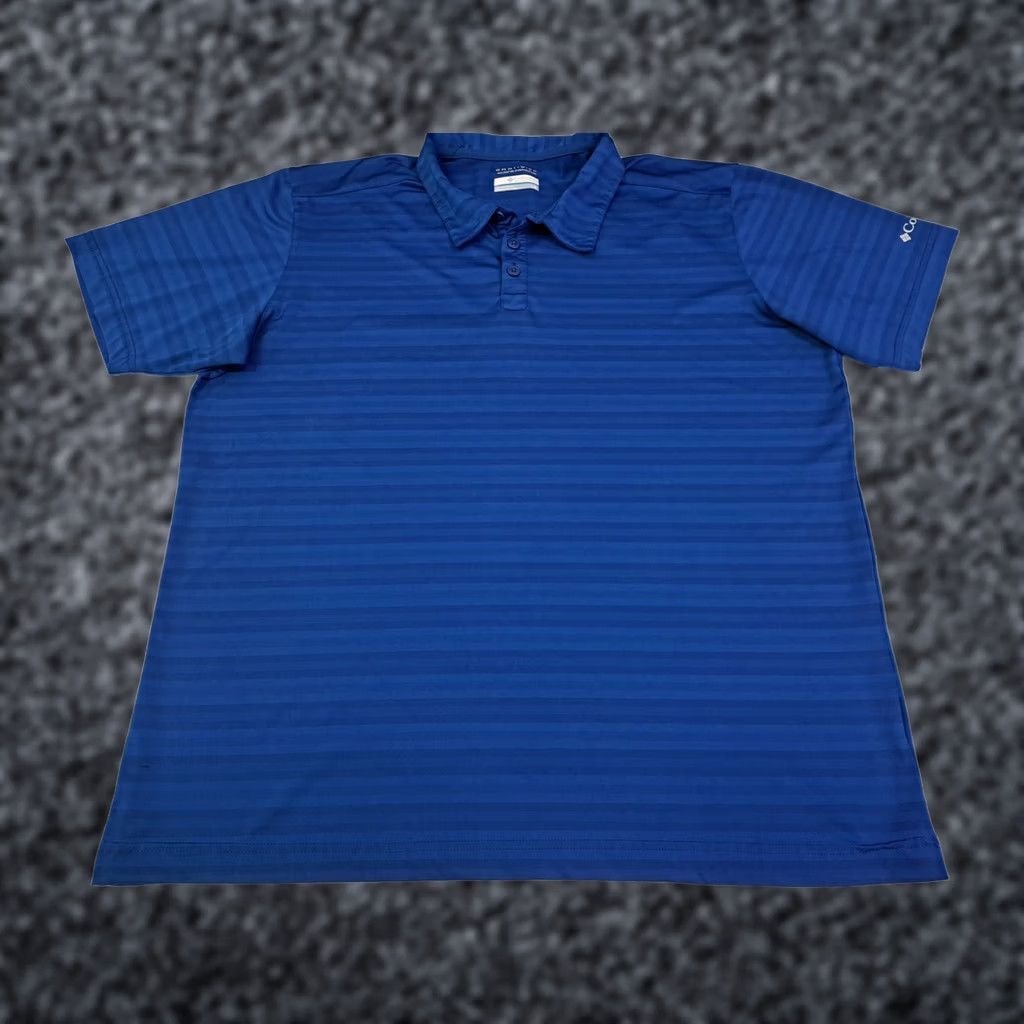 Vintage Columbia Polo Shirt Mens Large Blue Striped Short Sleeve Omni Wick Golf #4999 Size US L / EU 52-54 / 3 - 1 Thumbnail