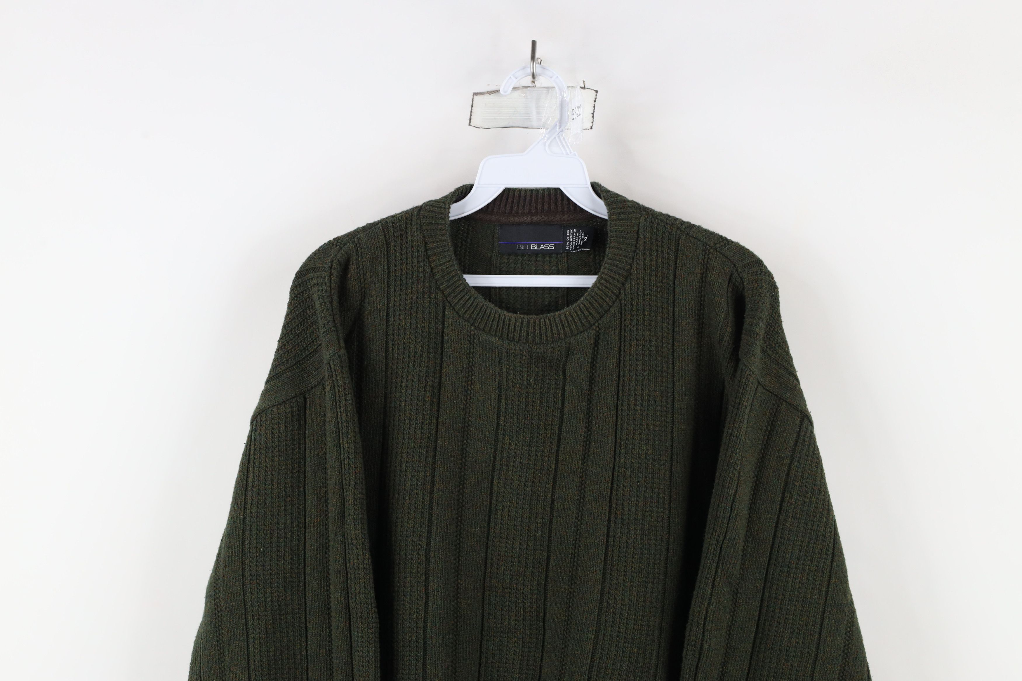 Vintage Vintage 90s Streetwear Fleece Ribbed Knit Crewneck Sweater Size US XL / EU 56 / 4 - 2 Thumbnail