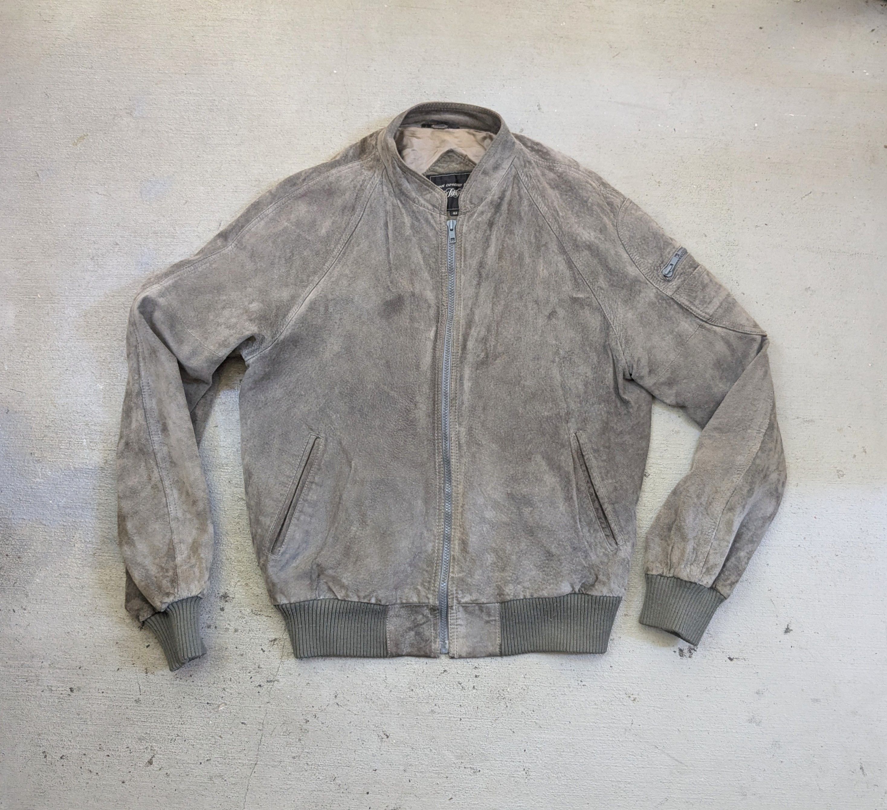 Saks Fifth Avenue Vintage Sak's Fifth Avenue Suede Jacket Gray 42 Large Bomber Size US L / EU 52-54 / 3 - 1 Thumbnail