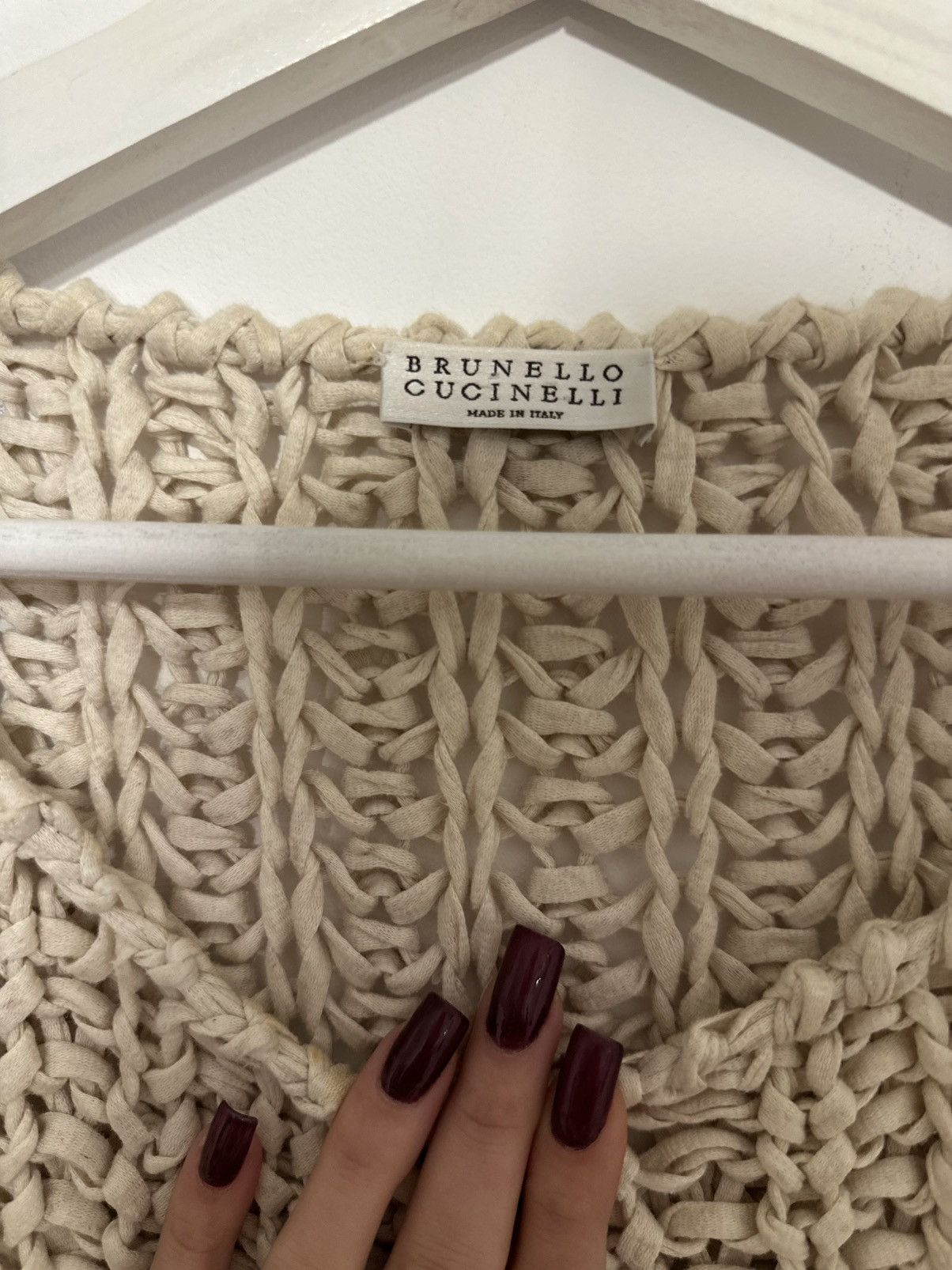 Brunello Cucinelli Luxury designer quality short sleeve crochet sweater Size M / US 6-8 / IT 42-44 - 3 Thumbnail
