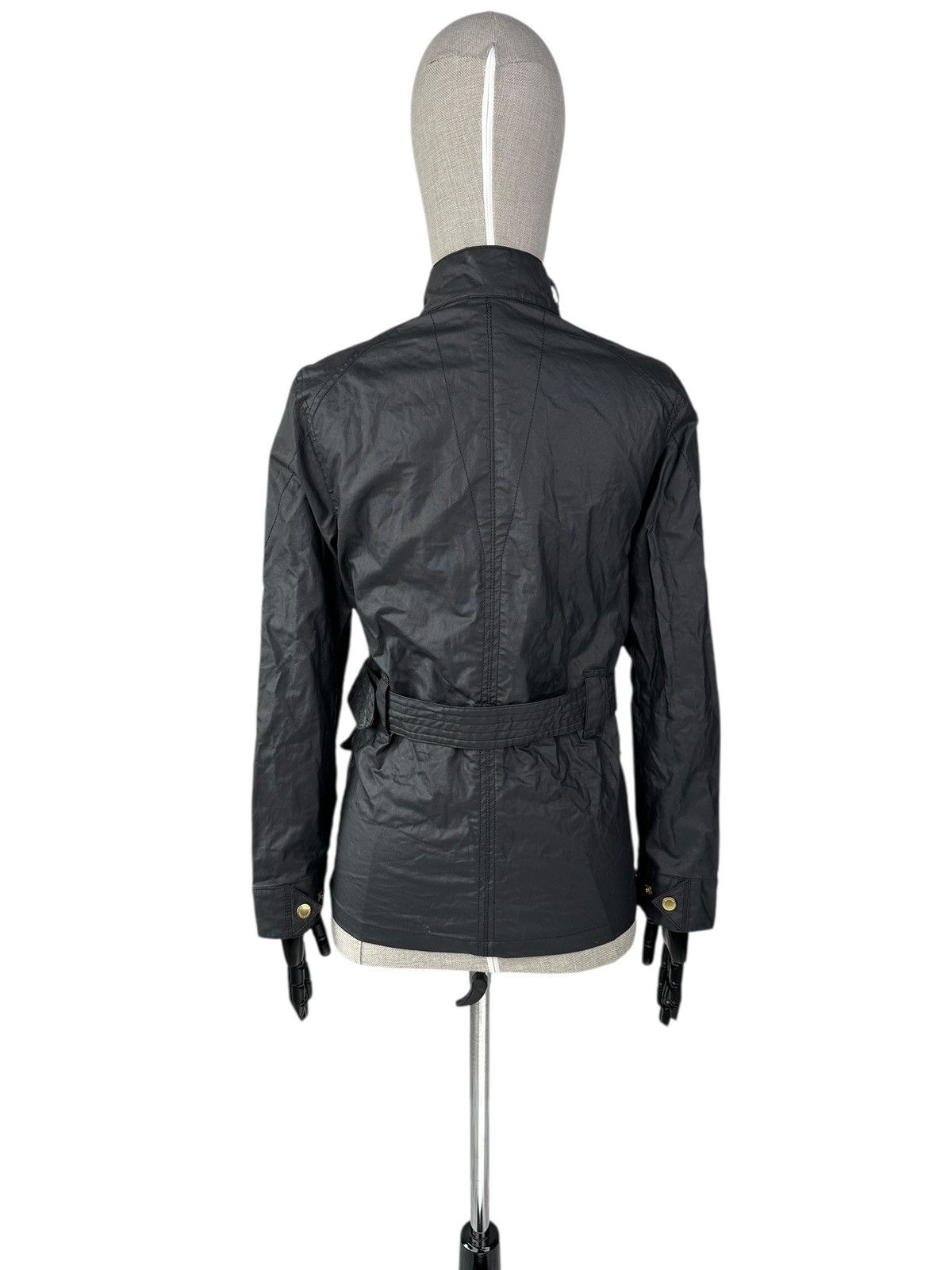 Barbour BARBOUR INTERNATIONAL Bearings Linen Cotton Biker Jacket Size S / US 4 / IT 40 - 3 Thumbnail