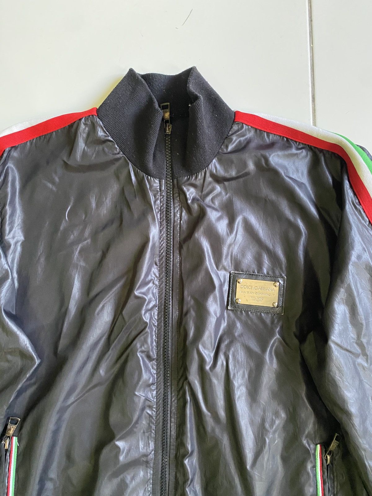 Dolce & Gabbana DOLCE&GABBANA NYLON PULLOVER ZIP UP BLACK JACKETS Size US M / EU 48-50 / 2 - 4 Thumbnail