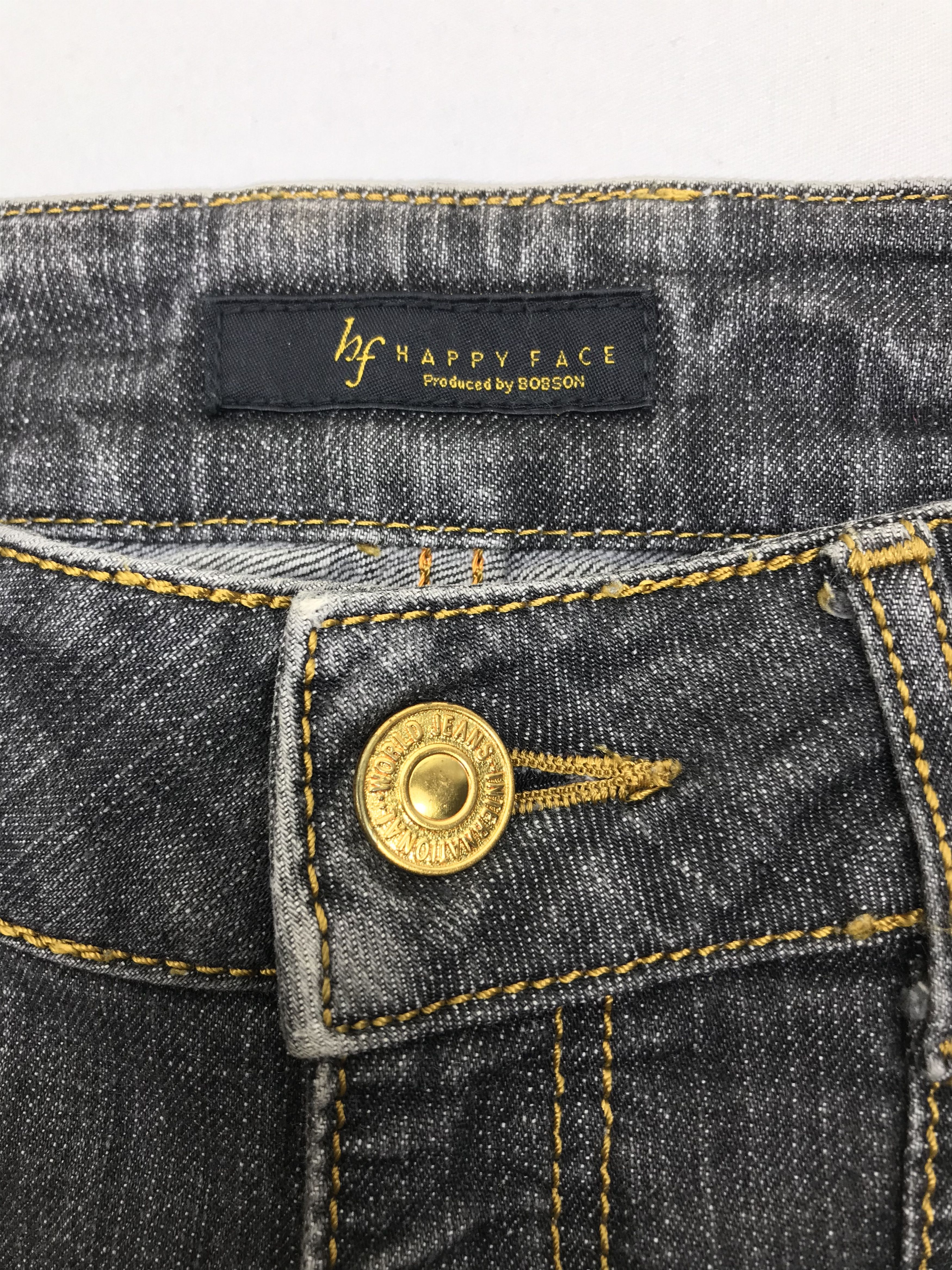 Vintage Vintage Bobson Faded Black Bush Flare Jeans Size 27" / US 4 / IT 40 - 11 Thumbnail
