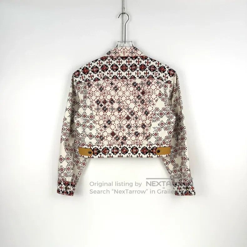 Louis Vuitton Louis Vuitton Reddish brown floral-patterned leather label Size XS / US 0-2 / IT 36-38 - 4 Thumbnail