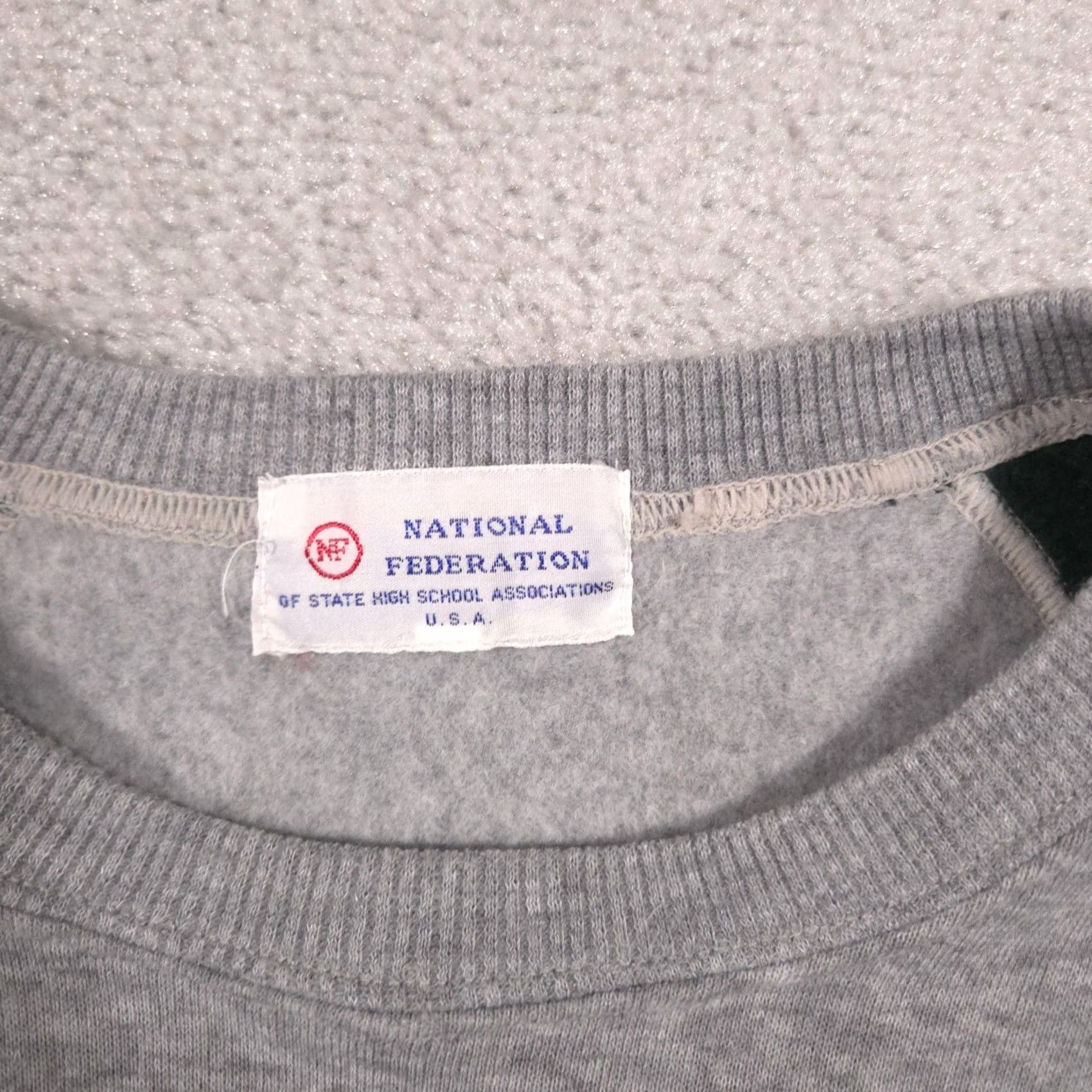 Vintage Vintage National Federation Sweatshirt Mens Medium Gray Raglan NF Graphic 80s Size US M / EU 48-50 / 2 - 5 Thumbnail
