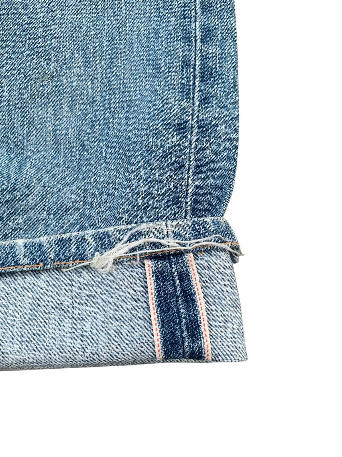 Levi's VINTAGE LEVI'S BIG E 502 TRASHER SELVEDGE DISTRESSED DENIM Size US 31 - 15 Thumbnail