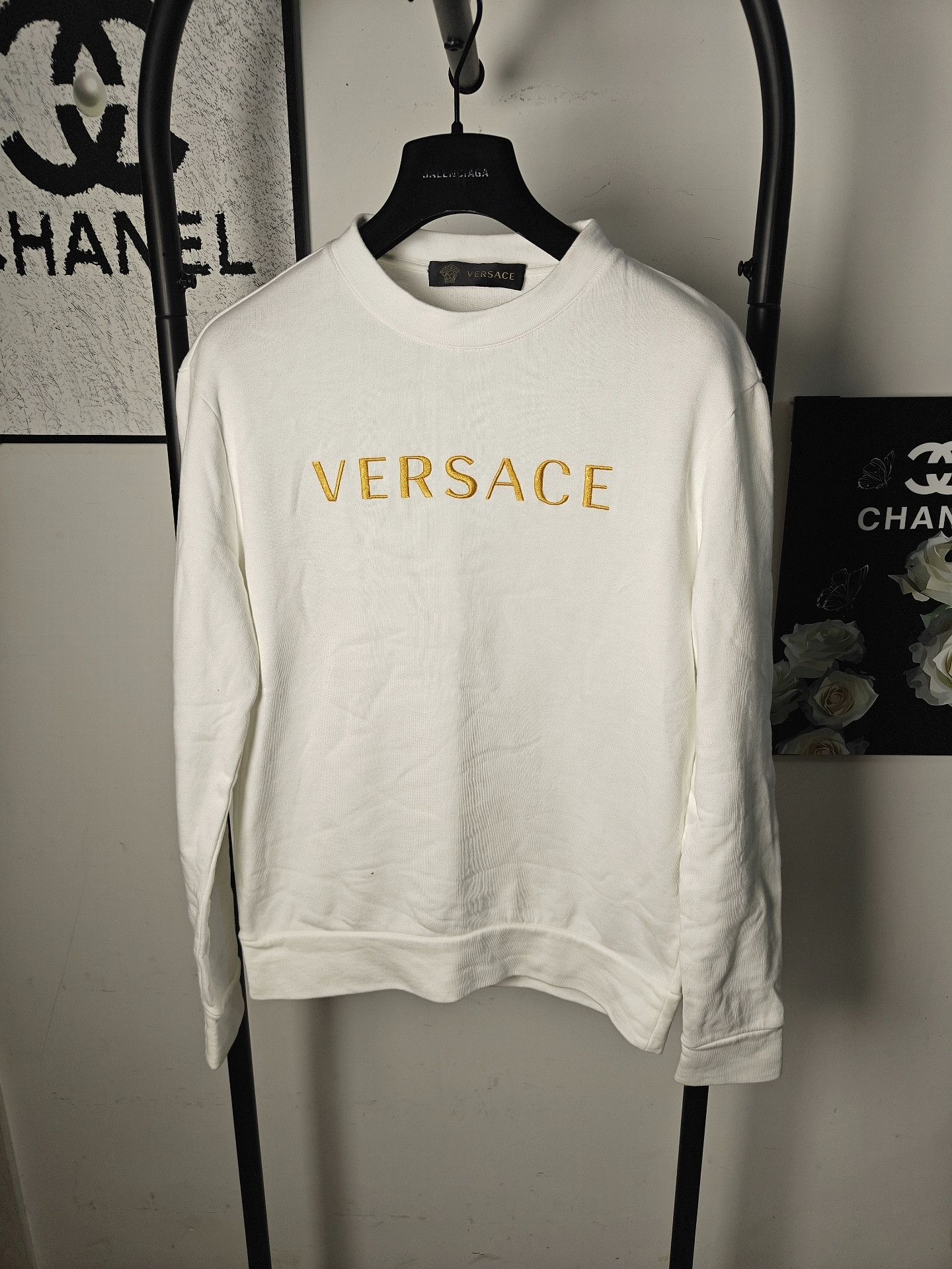 Versace Versace Retro Embroidered White Hoodie l Men Size US L / EU 52-54 / 3 - 1 Thumbnail