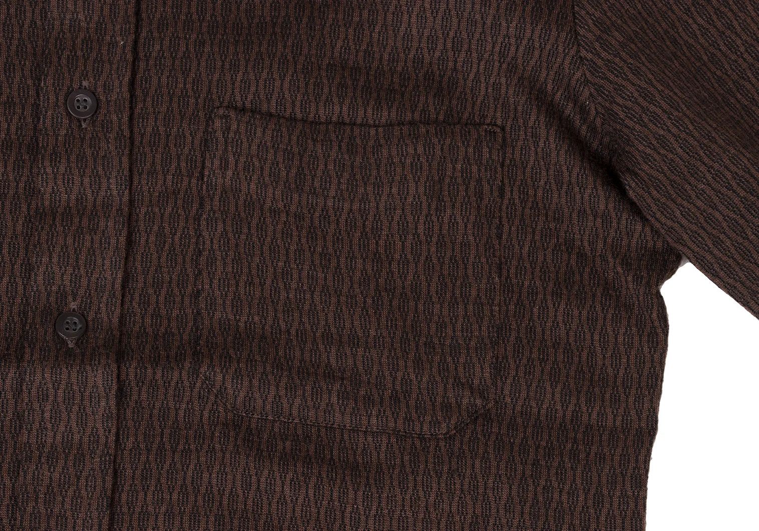 Dries Van Noten Wool Acrylic Cable Pattern Shirt in Brown, Size 48 Size US M / EU 48-50 / 2 - 3 Thumbnail