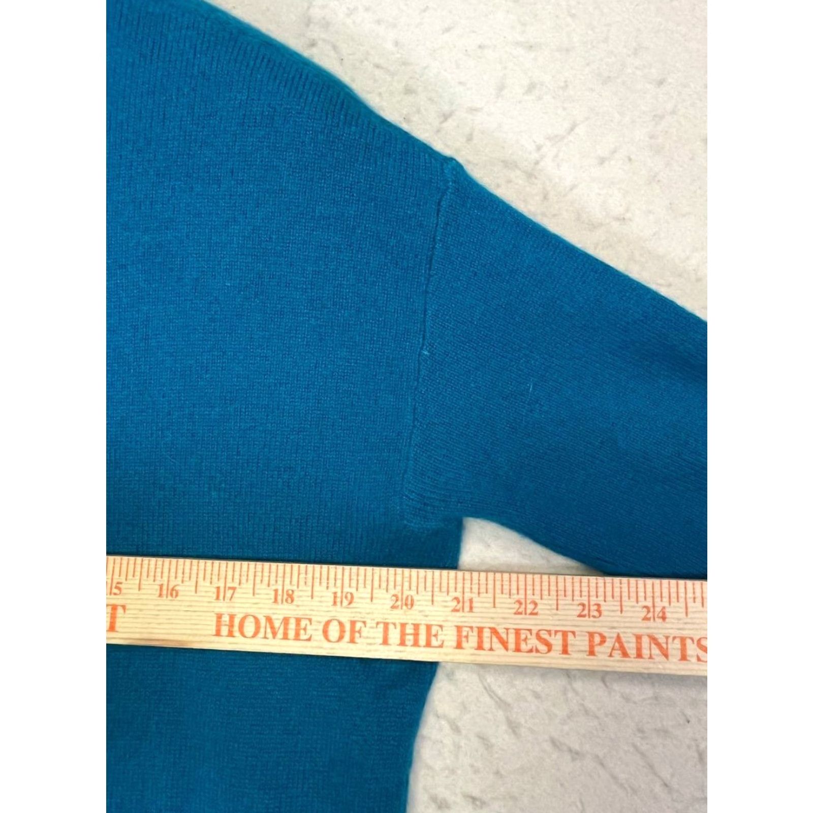 Vintage Halogen Blue 100% Cashmere V-Neck Women XS Pullover Sweater Size XS / US 0-2 / IT 36-38 - 4 Thumbnail