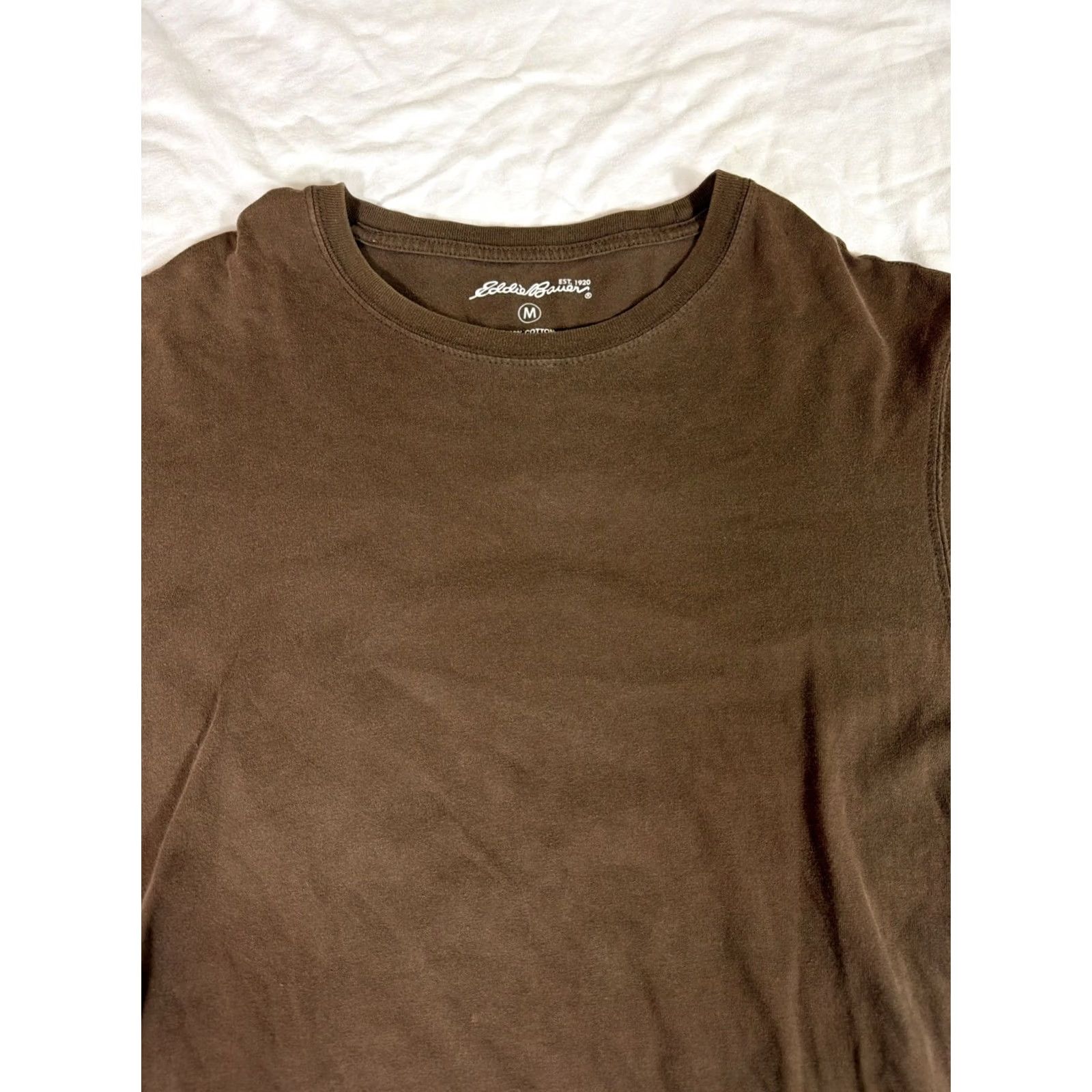 Eddie Bauer Eddie Bauer Men’s T-Shirt Long Sleeve Brown Cotton M Regular Shirt Mens Brown Long Sleeve Cotton T Shirt Size US M / EU 48-50 / 2 - 4 Thumbnail