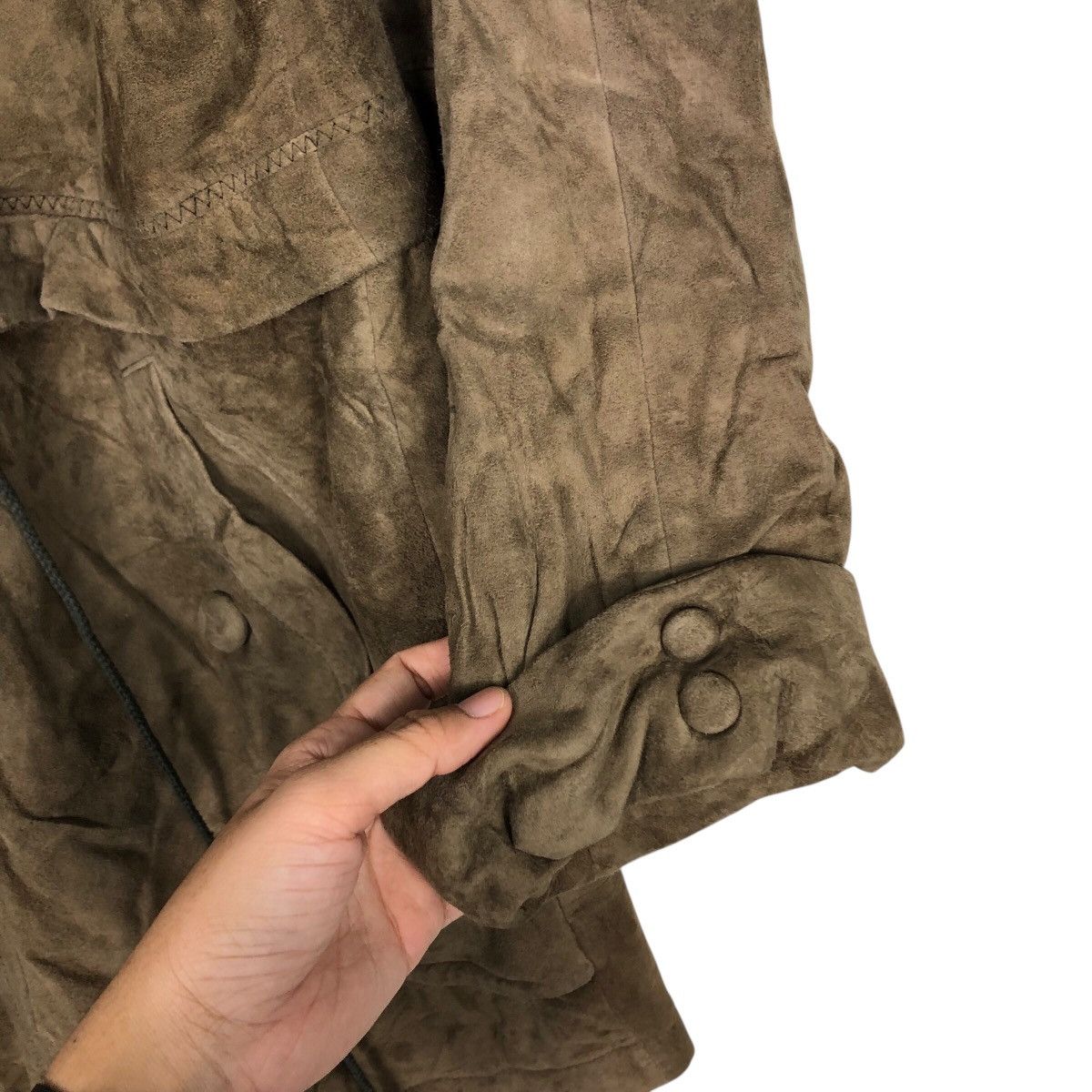 Lancel 📌Rich Brown Vintage Leather Jacket Biker Lancel Paris Size US M / EU 48-50 / 2 - 16 Thumbnail