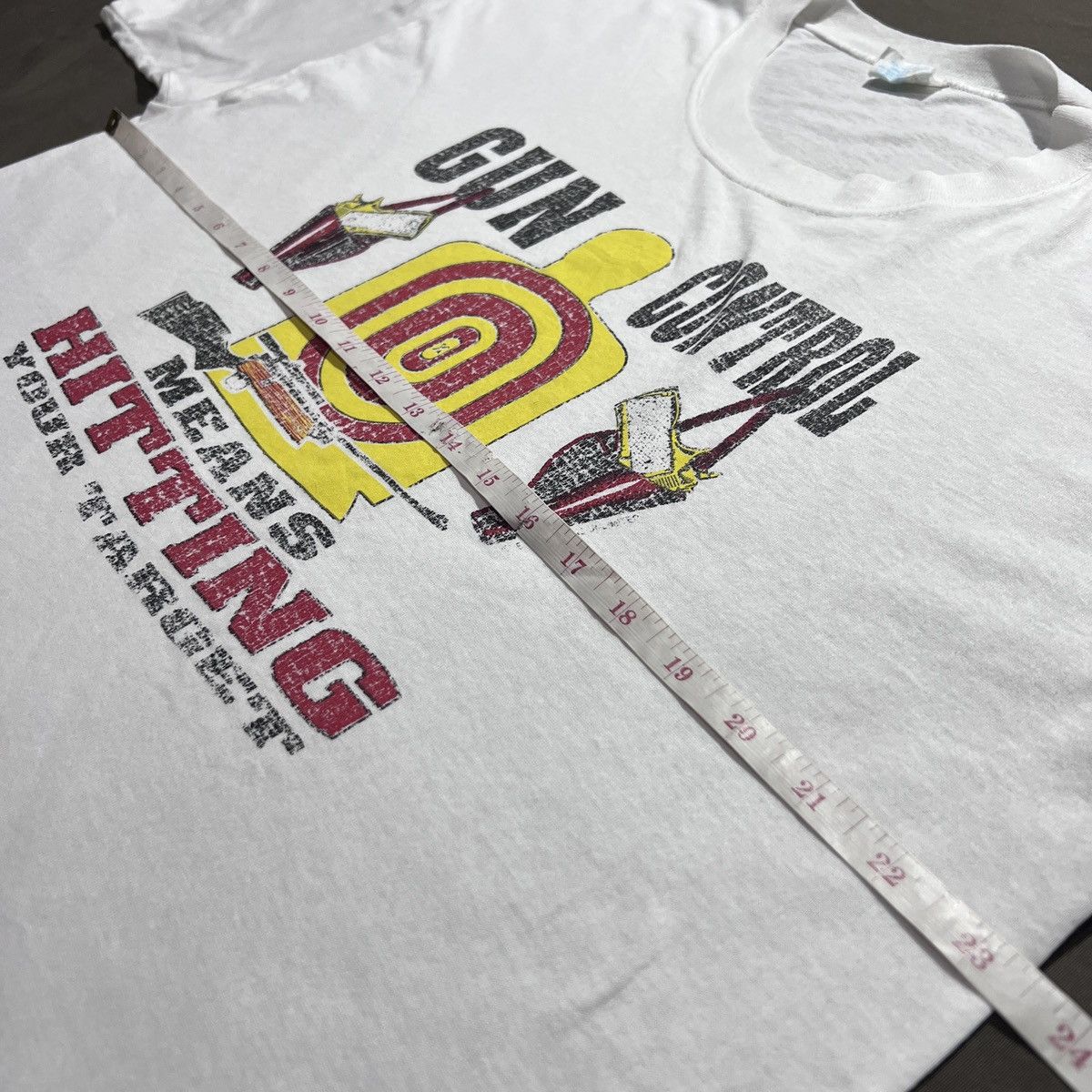 Vintage Vintage 90s Violence Gun Control Tee graphic streetwear Size US XXL / EU 58 / 5 - 6 Thumbnail