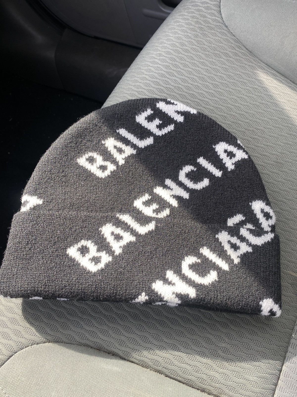 image of Balenciaga Wool Beanie in Black, Men's