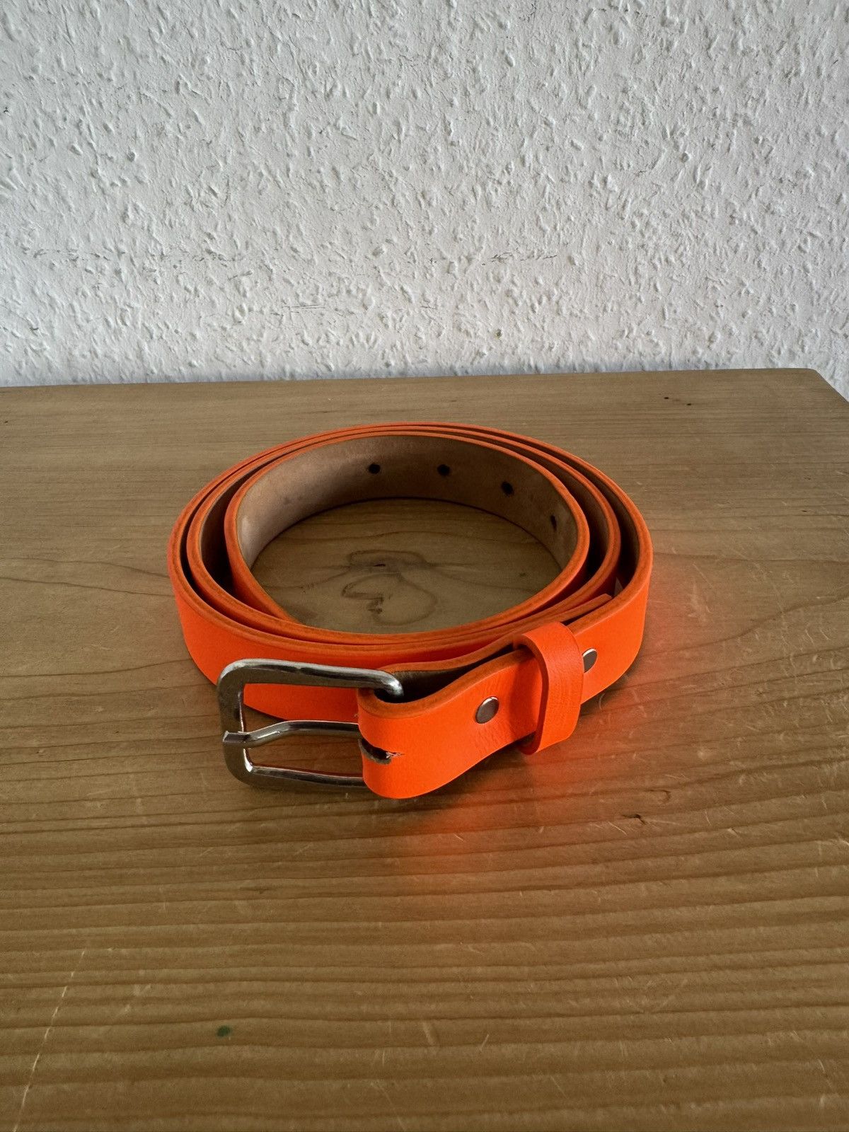 Dsquared2 Orange Leather Belt Size 32 - 1 Thumbnail