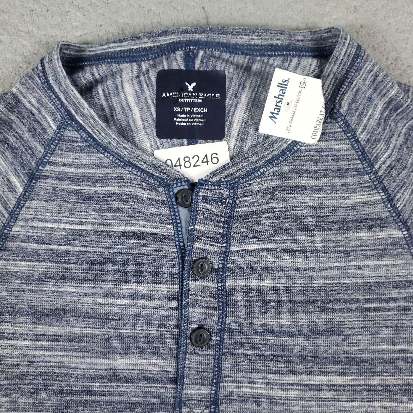 American Eagle Outfitters American Eagle Outfitters Shirt Mens XS Blue Long Sleeve Cotton Logo Regular - Mens Size US XS / EU 42 / 0 - 2 Thumbnail